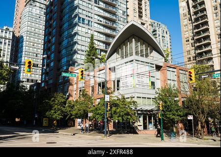 Vancouvers Stadtteil Yaletown im Sommer, Vancouver BC, Kanada. Stockfoto