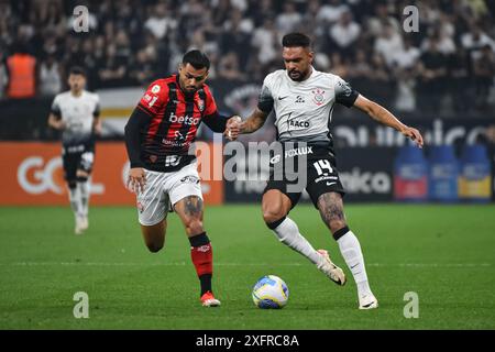 Sao Paulo, Brasilien. Juli 2024. Raniele (Corinthians) während des Spiels zwischen Corinthians und Vitoria in der Neo Quimica Arena in Sao Paulo, Brasilien, gilt das Spiel für die Campeonato Brasileiro Serie A (Roberto Casimiro/SPP) Credit: SPP Sport Press Photo. /Alamy Live News Stockfoto