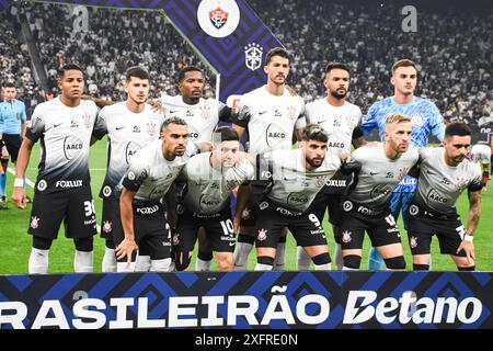 Sao Paulo, Brasilien. Juli 2024. Corinthians Team während des Spiels zwischen Corinthians und Vitoria in der Neo Quimica Arena in Sao Paulo, Brasilien, gilt das Spiel für die Campeonato Brasileiro Serie A (Roberto Casimiro/SPP) Credit: SPP Sport Press Photo. /Alamy Live News Stockfoto