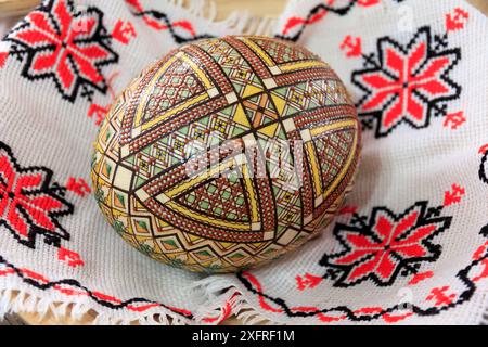 Europa, Rumänien. Bukowina, Moldovita, für bemalte Eier dekorativ zu Ostern bekannt. Stockfoto