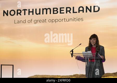 Blyth, Großbritannien – Emma Foody, neu gewählte Labour-Abgeordnete für Cramlington und Killingworth. Foto: Jill O'Donnell/Alamy Live News Credit: Jill ODonnell/Alamy Live News Stockfoto