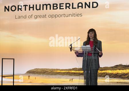 Blyth, Großbritannien – Emma Foody, neu gewählte Labour-Abgeordnete für Cramlington und Killingworth. Foto: Jill O'Donnell/Alamy Live News Credit: Jill ODonnell/Alamy Live News Stockfoto