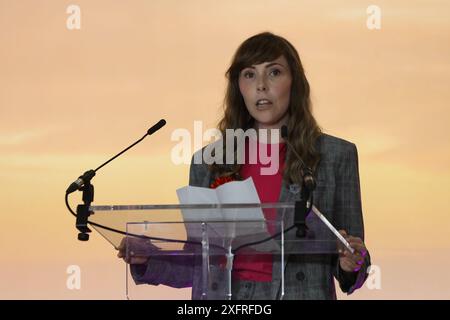 Blyth, Großbritannien – Emma Foody, neu gewählte Labour-Abgeordnete für Cramlington und Killingworth. Foto: Jill O'Donnell/Alamy Live News Credit: Jill ODonnell/Alamy Live News Stockfoto