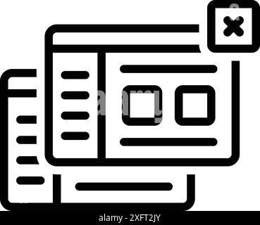 Symbol für Schließen, Abschluss Stock Vektor