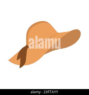 Cartoon-Hüte. Weibliche und männliche Kopfbedeckung, Derby und Cowboy, Strohhut, Kappe, panama und Zylinder. Sommer Frauen Vintage Mode Hüte Vektor Illustration Stock Vektor