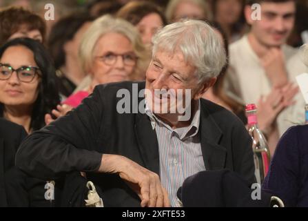 Rom, Verleihung des LXXVIII Strega-Preises im Nymphaeum Valle Giulia, Bild: Corrado Augias Credit: Independent Photo Agency Srl/Alamy Live News Stockfoto