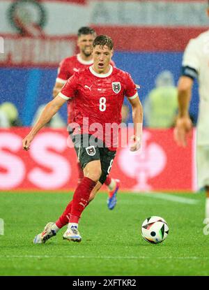 Alexander Prass, AUT 8 im Best of 16 Spiel ÖSTERREICH - TueRKIJE 1-2 der UEFA-Europameisterschaften 2024 am 02. Juli 2024 in Leipzig. Fotograf: ddp-Bilder/Sternbilder Stockfoto