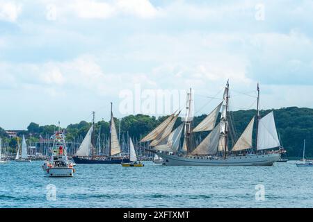 Windjammer Parade, Kieler Woche 2024, Kieler Fjord, Falkenstein Strand, Kiel, Schleswig-Holstein, Deutschland, Stockfoto