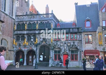 30-10-2014 Brüssel, Belgien - Haupteingang der Basilika von Brügge mit seiner unglaublichen Fassade Stockfoto