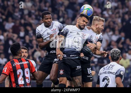 Sao Paulo, Brasilien. Juli 2024. SP - SAO PAULO - 07/04/2024 - BRASILIANISCHER A 2024, CORINTHIANS x VITORIA - Raniele, ein korinthischer Spieler während eines Spiels gegen Vitoria im Stadion Arena Corinthians für die brasilianische A 2024 Meisterschaft. Foto: Marcello Zambrana/AGIF Credit: AGIF/Alamy Live News Stockfoto