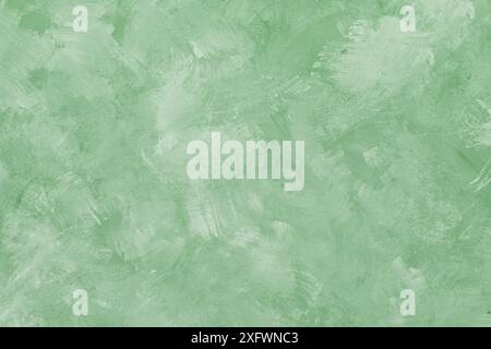 Gemalter grüner grungy Hintergrund oder Textur, Putz, Teil der Wand, abstrakte Tapete für Design Stockfoto