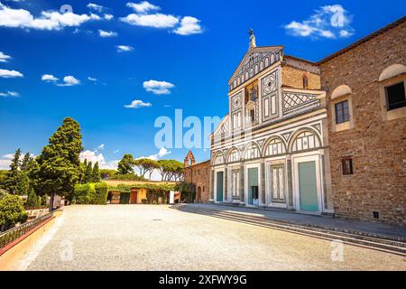 San Miniato al Monte Basilika in Florenz Blick, Toskana Region von Italien Stockfoto