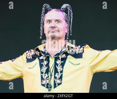 Mike Patton von Mr Bungle beim Tons of Rock Festival in Norwegen im Juni 2024 Stockfoto