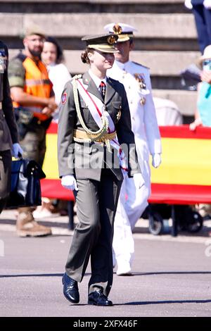 Talarn, Katalonien, Spanien. Juli 2024. Kronprinzessin Leonor nimmt am 5. Juli 2024 in Talarn, Spanien, bei der Präsentation der königlichen Entlastungen zur 49. Förderung der NCO-Skala an der General Basic Academy for Non-Officers Teil (Foto: © Jack Abuin/ZUMA Press Wire). Nicht für kommerzielle ZWECKE! Stockfoto