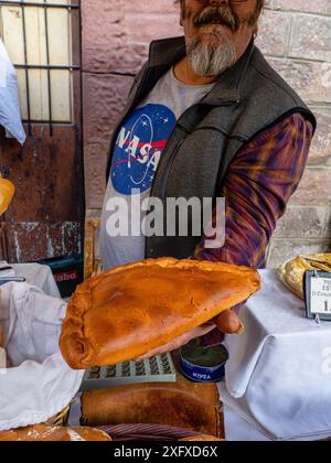 Fleischkuchen, Cabezón de la Sal, Region Saja-Nansa, Kantabrien, Spanien Stockfoto