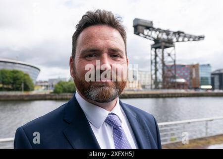 Richard Baker Glenrothes und Mid FifeGlasgow, Schottland, Großbritannien. Juli 2024. Es werden neue Labour-Abgeordnete gewählt, die Schottland vertreten. Bilder neuer Abgeordneter bei der Labour Party-Veranstaltung in Glasgow nach dem Wahlergebnis. Foto: Gregor Poynton, Livingston Credit: Iain Masterton/Alamy Live News Stockfoto