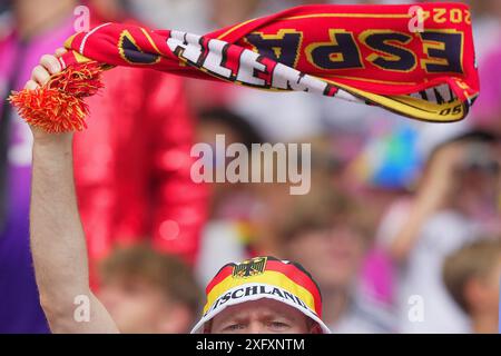 Stuttgart, Deutschland. Juli 2024. Deutsche Fans beim Fußball-Europameisterspiel 2024 zwischen Spanien und Deutschland in der Stuttgart Arena, Stuttgart, Deutschland - Freitag, den 05. juli 2024. Sport - Fußball . (Foto: Spada/LaPresse) Credit: LaPresse/Alamy Live News Stockfoto
