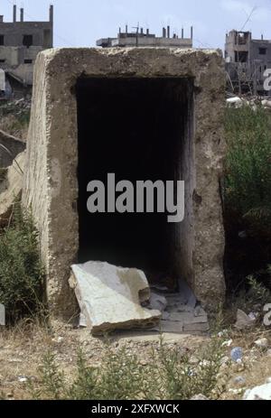 Libanon War 1982 Beirut / Lebeanonwar 82 - Bunker Entrance Tunnel Stockfoto