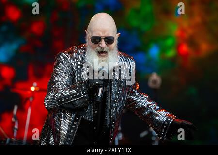 Rob Halford vom Judas Priest Tons of Rock Festival in Norwegen im Juni 2024 Stockfoto