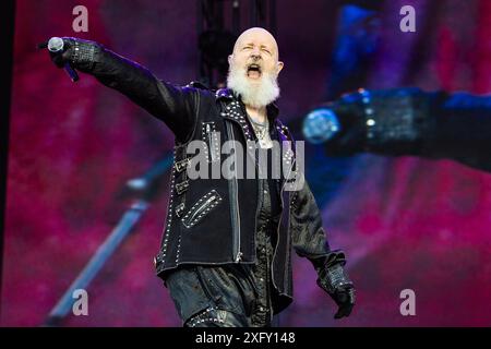 Rob Halford vom Judas Priest Tons of Rock Festival in Norwegen im Juni 2024 Stockfoto