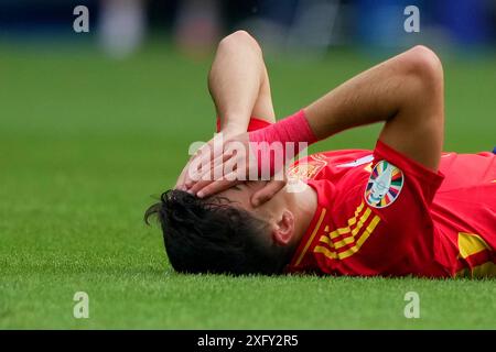 Stuttgart, Deutschland. Juli 2024. Spanier Pedri während des Fußball-Europameisterspiels 2024 zwischen Spanien und Deutschland in der Stuttgart Arena, Stuttgart, Deutschland - Freitag, den 05. juli 2024. Sport - Fußball . (Foto: Spada/LaPresse) Credit: LaPresse/Alamy Live News Stockfoto