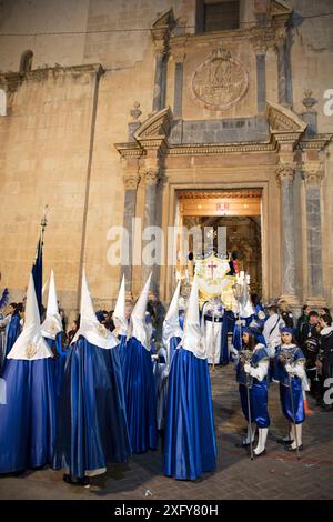 Karfreitag, Teilnehmer, Kapuzen, Kostüm, Tradition, Zoll, Semana Santa, Orihuela, Vega Baja, Provinz Alicante, Spanien Stockfoto