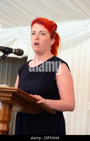 BILDER ABLEGEN. Juli 2024. Die Labour-Parlamentsabgeordnete Louise Haigh kehrt als Sheffield Heeley-Parlamentsabgeordnete nach der Parlamentswahl gestern zurück. Sie wurde heute zur neuen Verkehrsministerin im Kabinett von Keir Starmer ernannt. Westminster, London, Großbritannien. Juli 2019. Louise Haigh nahm an einer Parlamentarischen Veranstaltung im House of Lords in Westminster, London Teil. Kredit: Maureen McLean/Alamy Stockfoto