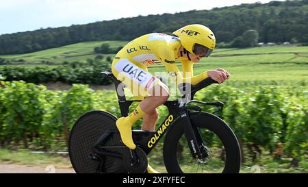 Tadej Pogacar Slowenien VAE Emirat Tour de France TME Trial Sieger Stockfoto