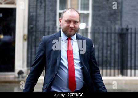 Der Labour-Abgeordnete Ian Murray verlässt die Downing Street 10 in London, nachdem er nach dem Erdrutschsieg für die Labour Party zum Secretary of State für Schottland ernannt wurde. Bilddatum: Freitag, 5. Juli 2024. Stockfoto