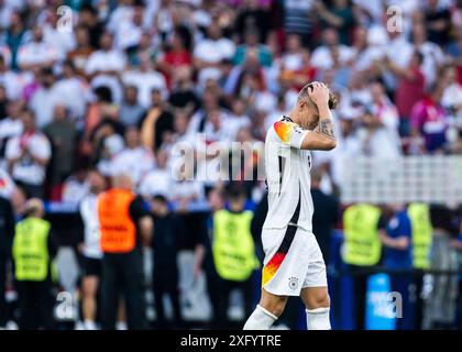 Stuttgart, Deutschland. Juli 2024. Toni Kroos aus deutschland enttäuschte während des Viertelfinalspiels Spanien gegen Deutschland bei der UEFA-Europameisterschaft 2024. Quelle: Mika Volkmann/Alamy Live News Stockfoto