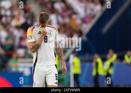 Nach spielende Entaeuschung, Frust bei Toni Kroos (Deutschland #08) GER, Spanien (ESP) vs. Deutschland (GER), Fussball Europameisterschaft, UEFA EURO 2024, Viertelfinale, 05.07.24, Foto: Eibner-Pressefoto/Wolfgang Frank Stockfoto