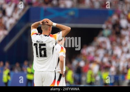 Nach spielende Entaeuschung, Frust bei Waldemar Anton (Deutschland #16) GER, Spanien (ESP) vs. Deutschland (GER), Fussball Europameisterschaft, UEFA EURO 2024, Viertelfinale, 05.07.24, Foto: Eibner-Pressefoto/Wolfgang Frank Stockfoto