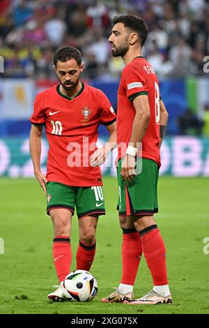 Hamburg, Deutschland. 5. Juli 2024. Bruno Fernandes von Portugal bei der UEFA EURO 2024 - Viertelfinale - Portugal gegen Frankreich im Volksparkstadion. Quelle: Meng Gao/Alamy Live News Stockfoto