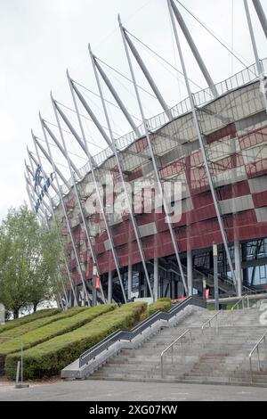 PGE Narodowy (Kazimierz-Górski-Nationalstadion) von den Architekten Volkwin Marg, Hubert Nienhoff, Knut Stockhusen Stockfoto