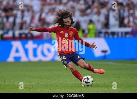 Spanier Marc Cucurella während der UEFA Euro 2024, Viertelfinalspiel in der Stuttgarter Arena. Bilddatum: Freitag, 5. Juli 2024. Stockfoto