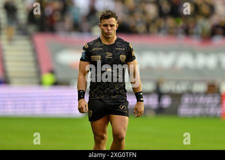 Wigan, Großbritannien. Juli 2024. Kai O'Donnell von Leigh Leopards während des 16. Runde-Spiels der Betfred Super League Wigan Warriors gegen Leigh Leopards im DW Stadium, Wigan, Vereinigtes Königreich, 5. Juli 2024 (Foto: Cody Froggatt/News Images) in Wigan, Vereinigtes Königreich am 5. Juli 2024. (Foto: Cody Froggatt/News Images/SIPA USA) Credit: SIPA USA/Alamy Live News Stockfoto