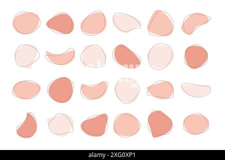 Abstrakte organische Blob-Form-Elemente Stock Vektor