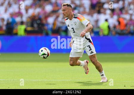 Stuttgart, Deutschland. Juli 2024. Stuttgart, 5. Juli 2024: David Raum (3 Deutschland) beim Viertelfinalspiel der UEFA EURO 2024 zwischen Spanien und Deutschland in der Stuttgart Arena. (Sven Beyrich/SPP) Credit: SPP Sport Press Photo. /Alamy Live News Stockfoto
