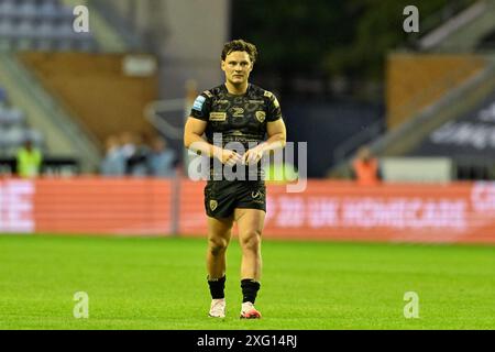 Wigan, Großbritannien. Juli 2024. Lachlan Lam of Leigh Leopards während des 16. Runde-Spiels der Betfred Super League Wigan Warriors gegen Leigh Leopards im DW Stadium, Wigan, Vereinigtes Königreich, 5. Juli 2024 (Foto: Cody Froggatt/News Images) in Wigan, Vereinigtes Königreich am 7. Mai 2024. (Foto: Cody Froggatt/News Images/SIPA USA) Credit: SIPA USA/Alamy Live News Stockfoto