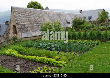 Mont Village, Louron Valley, Orkitanie, Pyrenäen-Gebirge, Frankreich Stockfoto