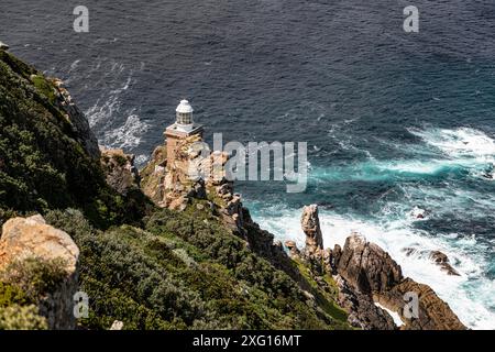 Neuer Leuchtturm in Cape Point, Südafrika. Der südlichste Punkt des afrikanischen Kontinents Stockfoto