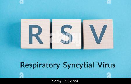 RSV, Respiratory Syncytial Virus, humanes Orthopneumovirus, ansteckende Kinderkrankheit Stockfoto