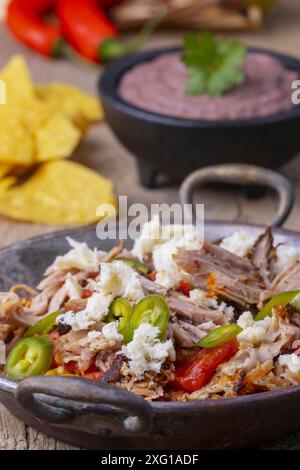 Schweinefleisch in der Pfanne Stockfoto