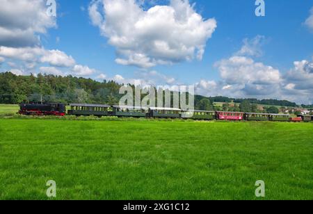 Oechsle, Schmalspurbahn, Ochsenhausen, Baden-Württemberg, Deutschland Stockfoto