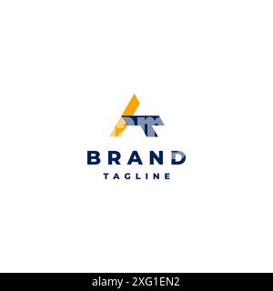 Einfaches Design mit Anfangsbuchstaben A und T-Logos. Minimalistischer Anfangsbuchstabe IM Logo Design. Stock Vektor