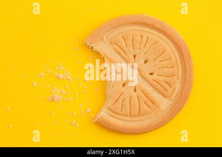 Süße Zitronenform Shortbread Kekse Stockfoto