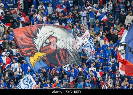 Hamburg, Deutschland. Juli 2024. Während des Viertelfinalspiels der UEFA EURO 2024 zwischen Portugal und Frankreich im Volksparkstadion in Hamburg am 5. Juli 2024 (Foto: Andrew SURMA/ Credit: SIPA USA/Alamy Live News Stockfoto