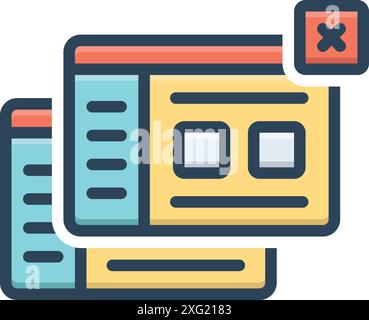 Symbol für Schließen, Abschluss Stock Vektor