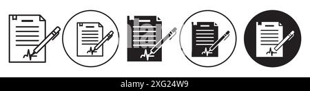 Vereinbarungssymbol Vektorsatz Sammlung für Web Vektorsatz Sammlung für App ui Stock Vektor