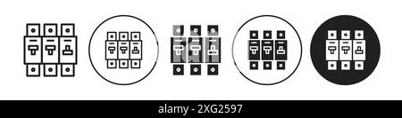 Circit Breaker Symbol Vektor Set Sammlung für Web Vektor Set Sammlung für App ui Stock Vektor